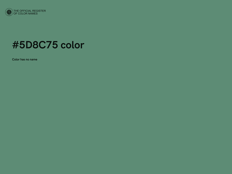 #5D8C75 color image