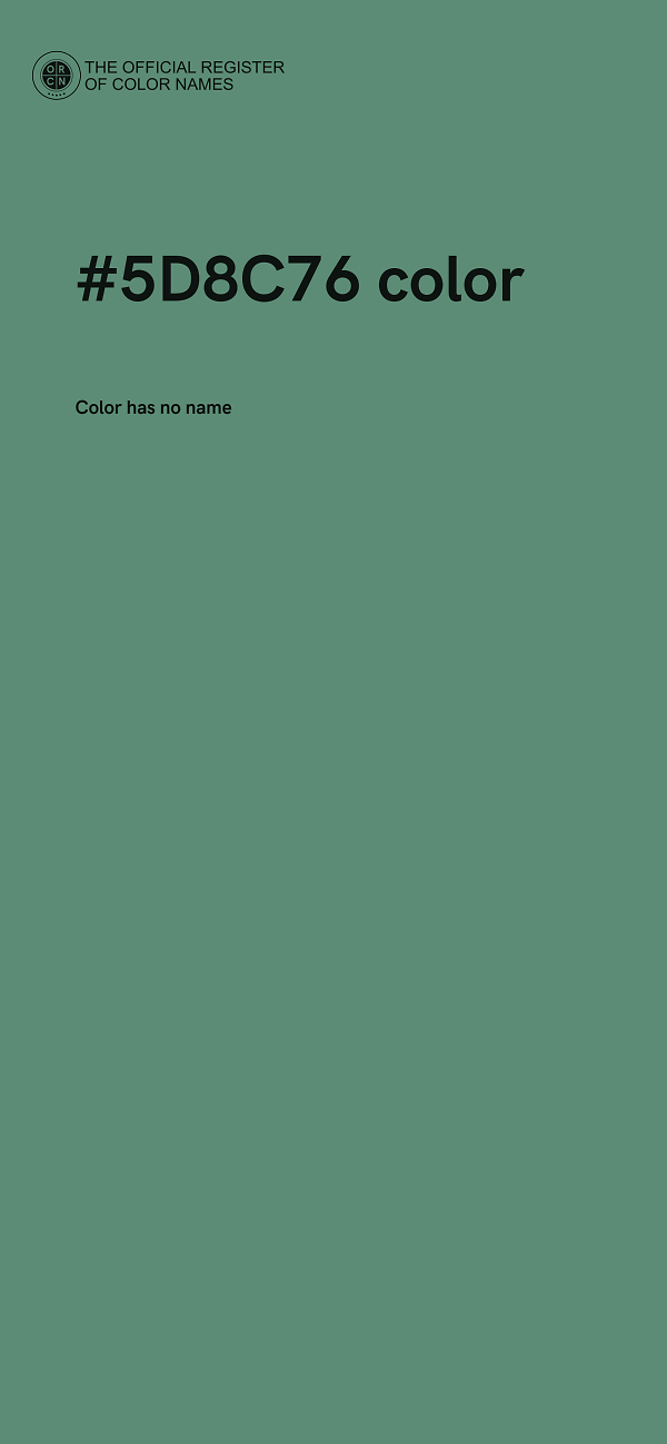 #5D8C76 color image