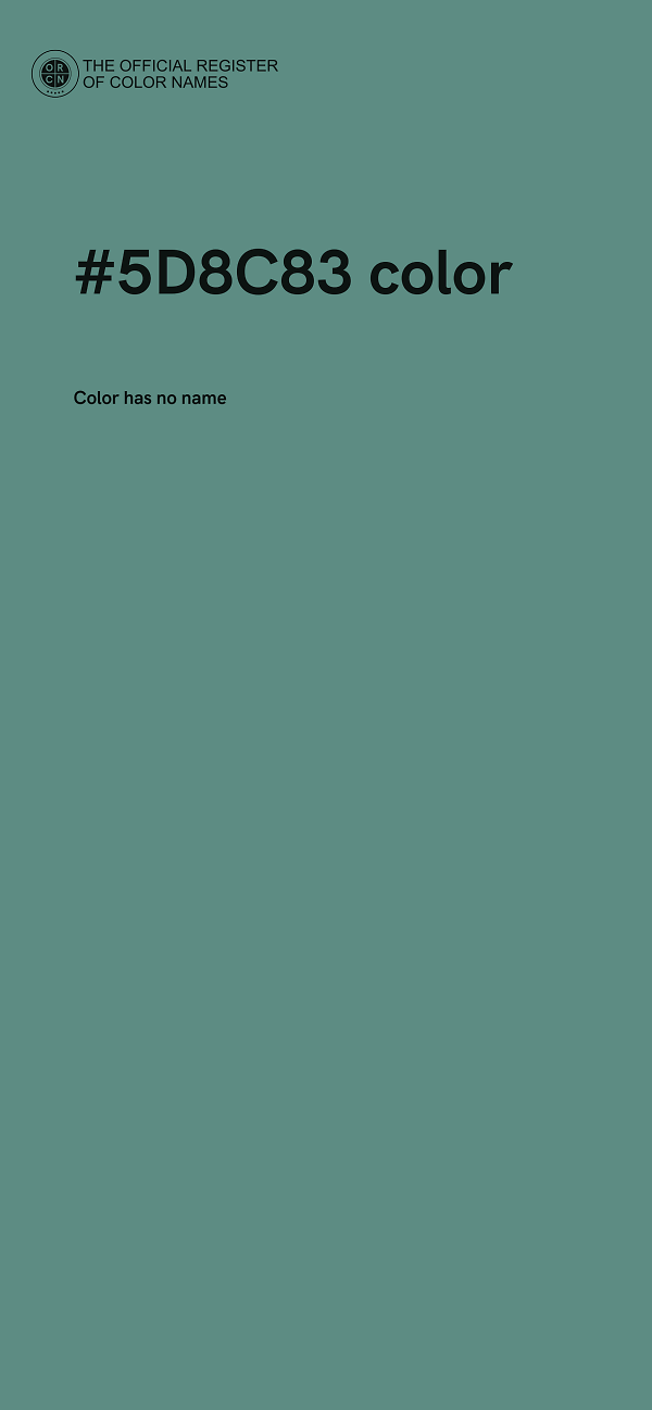 #5D8C83 color image