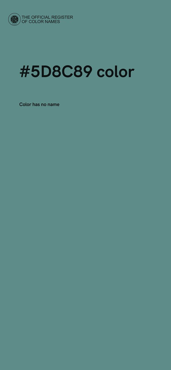 #5D8C89 color image
