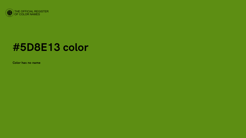 #5D8E13 color image