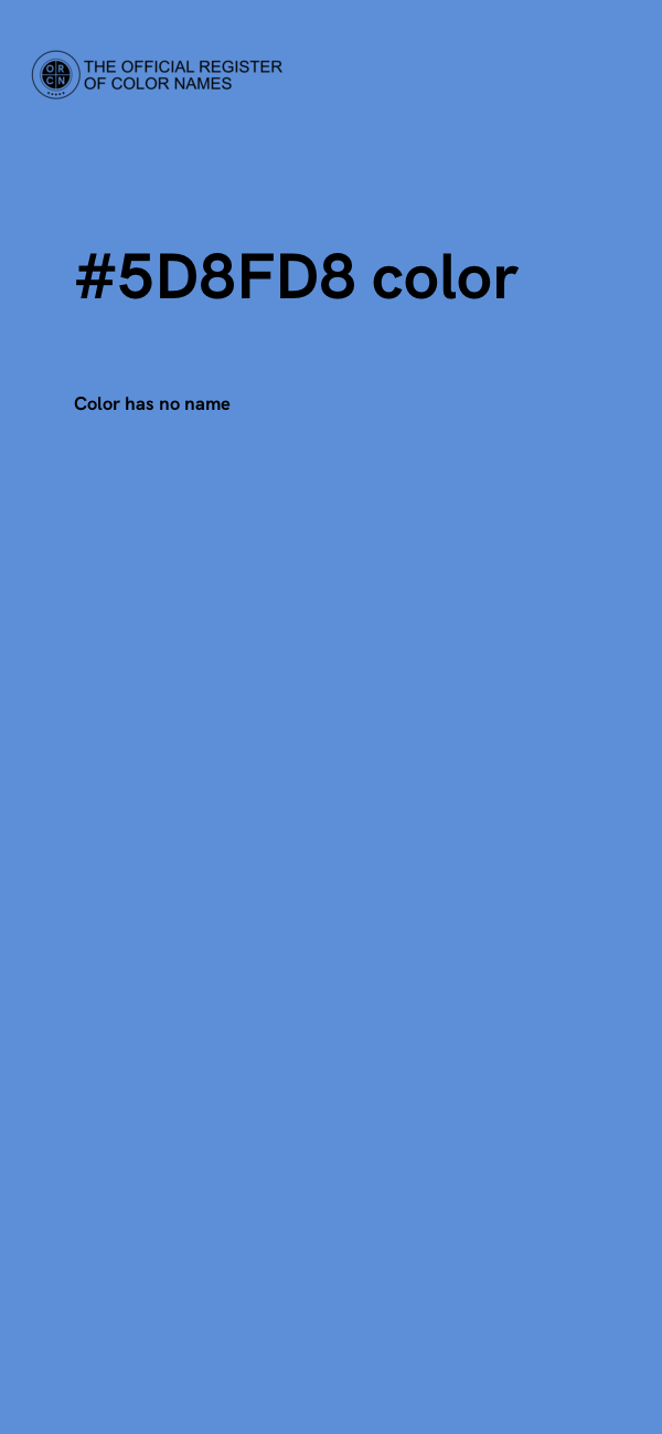 #5D8FD8 color image
