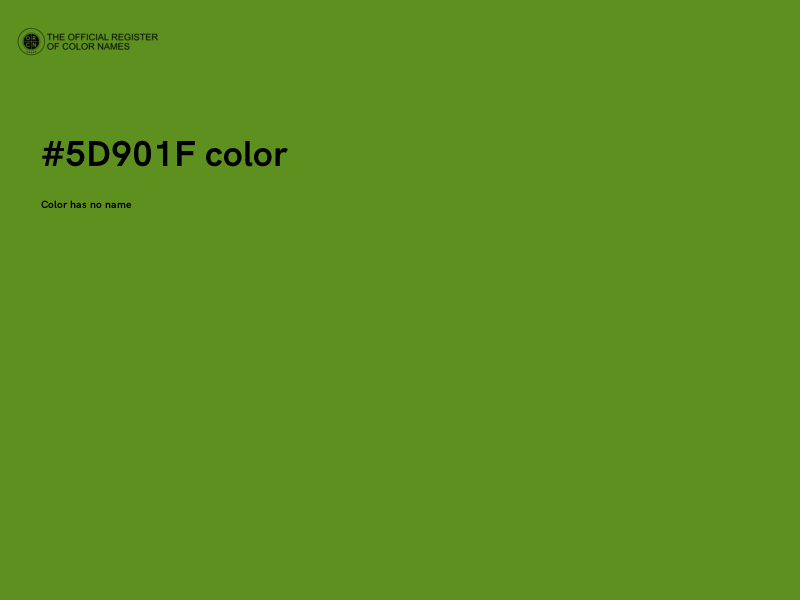 #5D901F color image