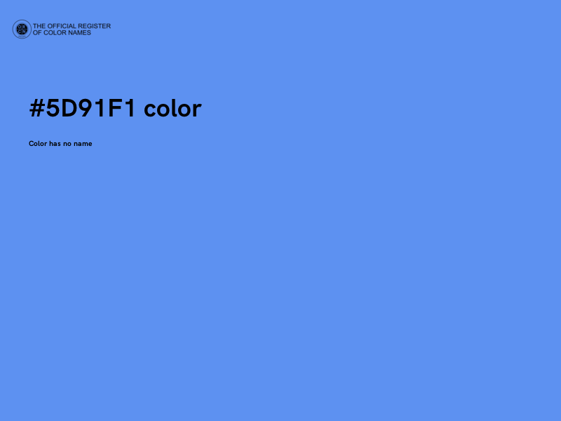 #5D91F1 color image