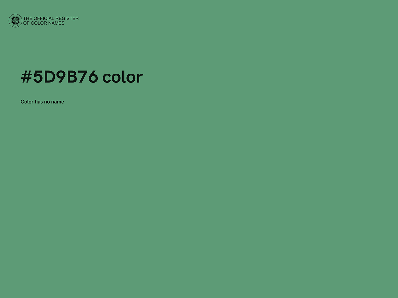 #5D9B76 color image