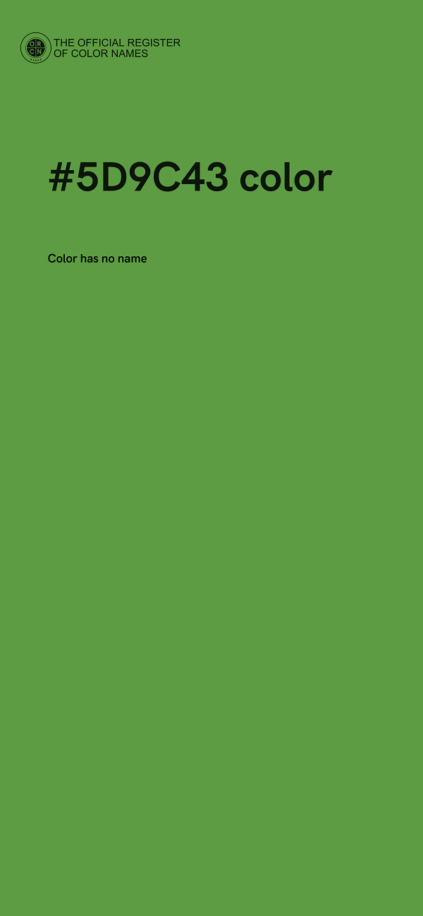 #5D9C43 color image