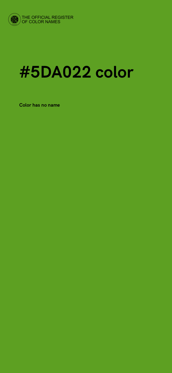#5DA022 color image