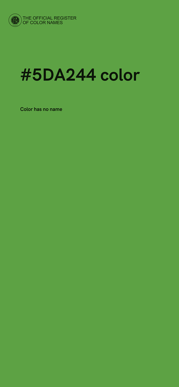 #5DA244 color image