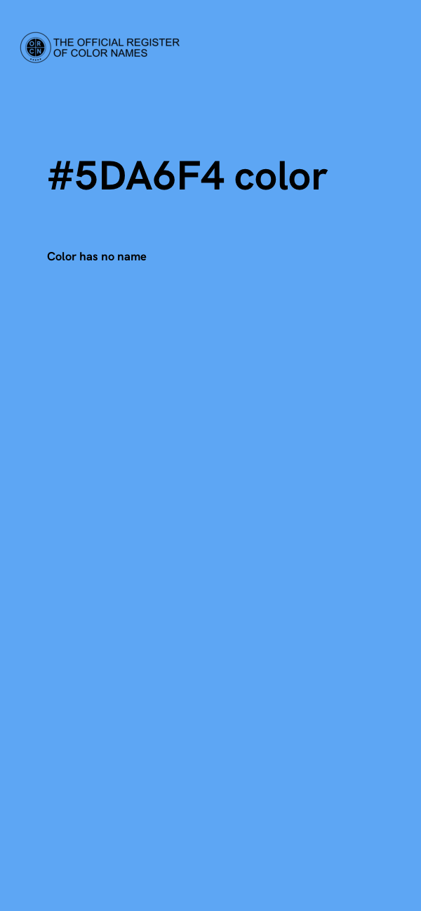 #5DA6F4 color image