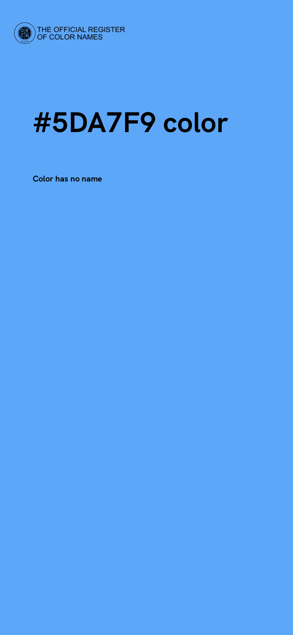 #5DA7F9 color image