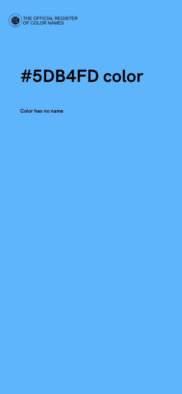 #5DB4FD color image