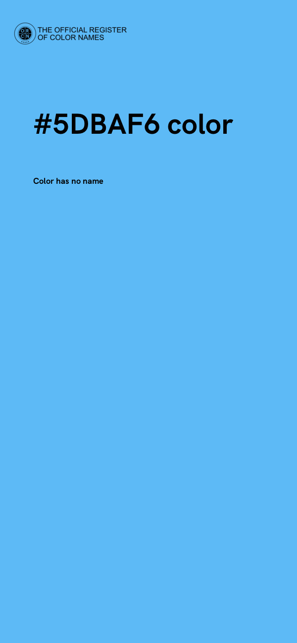 #5DBAF6 color image