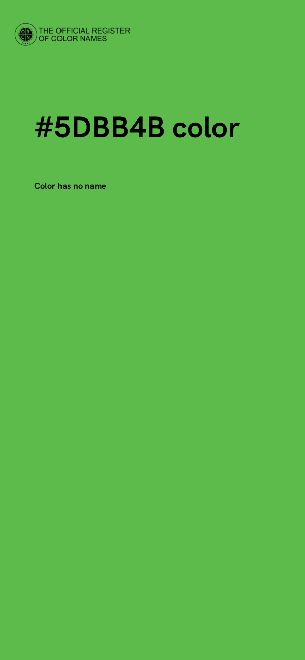 #5DBB4B color image