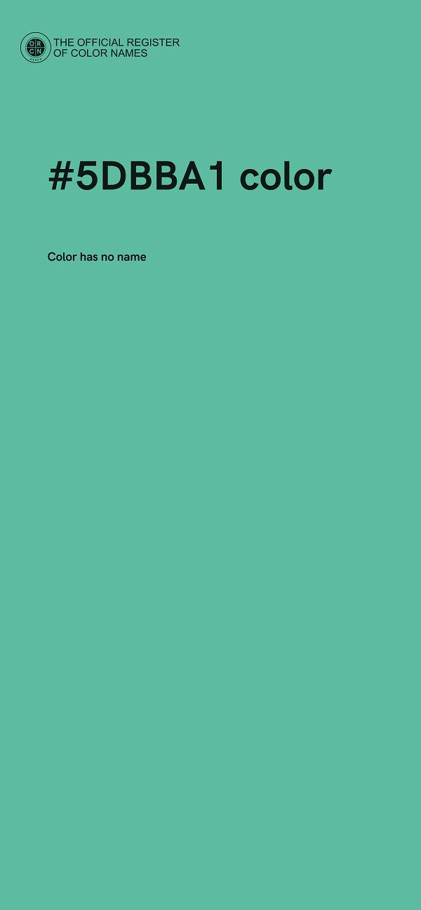 #5DBBA1 color image