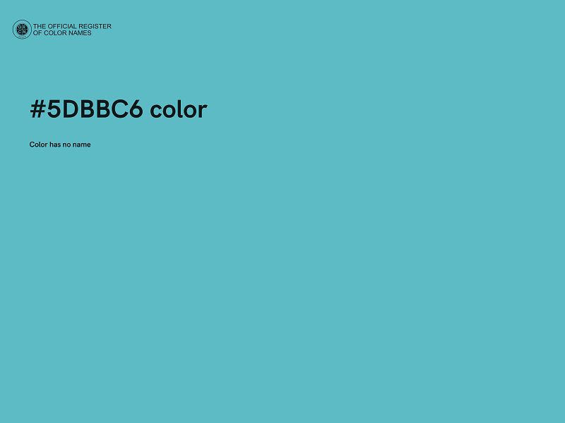 #5DBBC6 color image