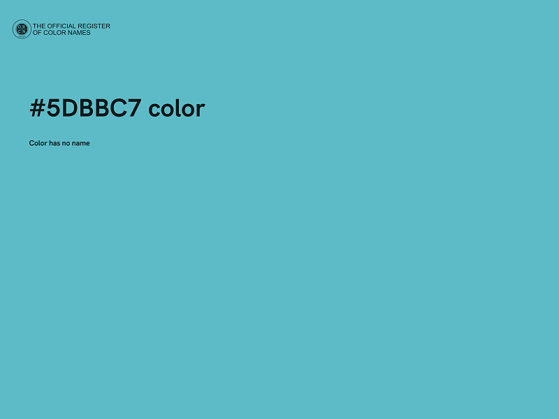 #5DBBC7 color image