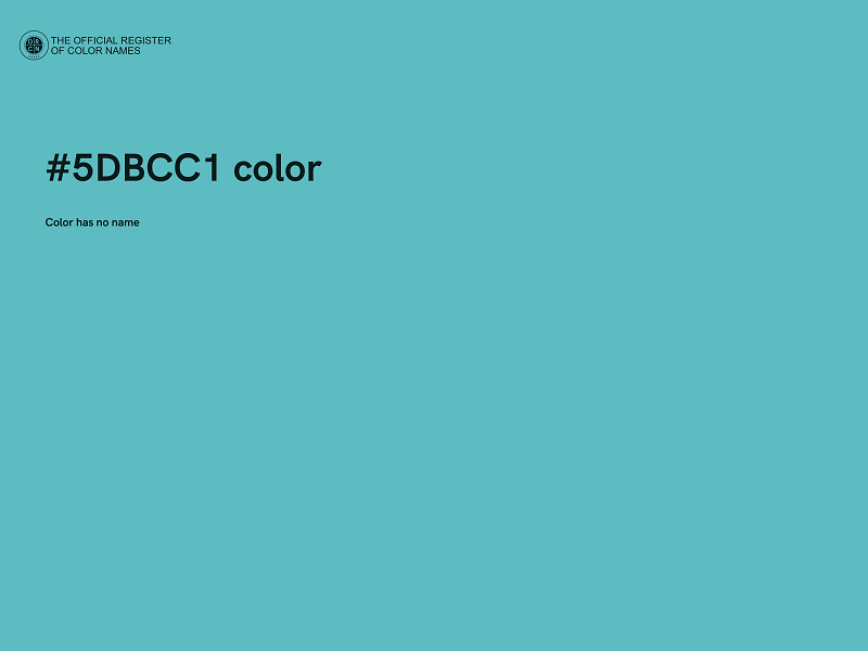 #5DBCC1 color image