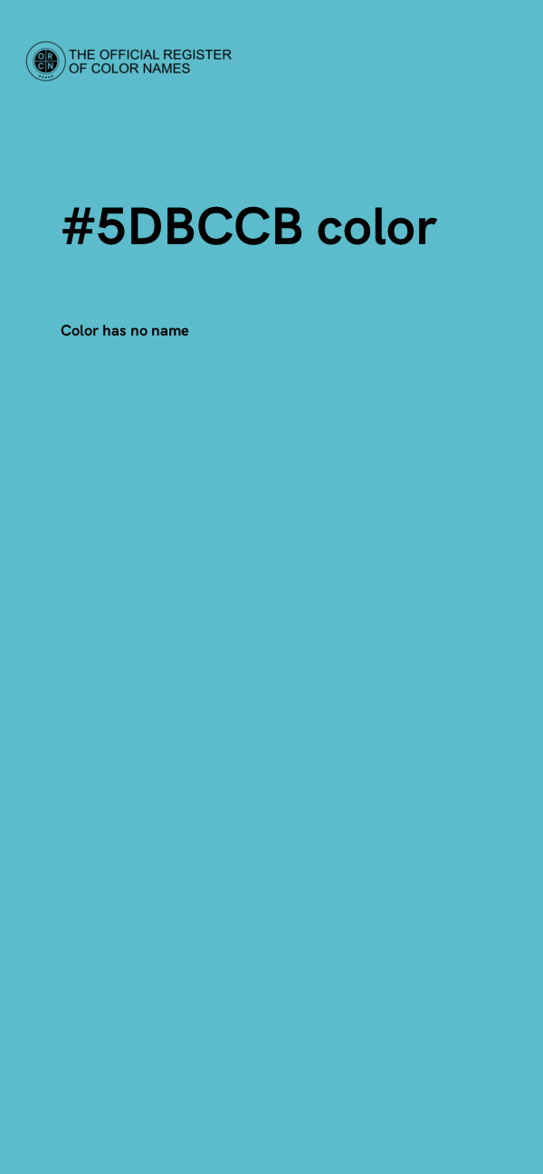 #5DBCCB color image