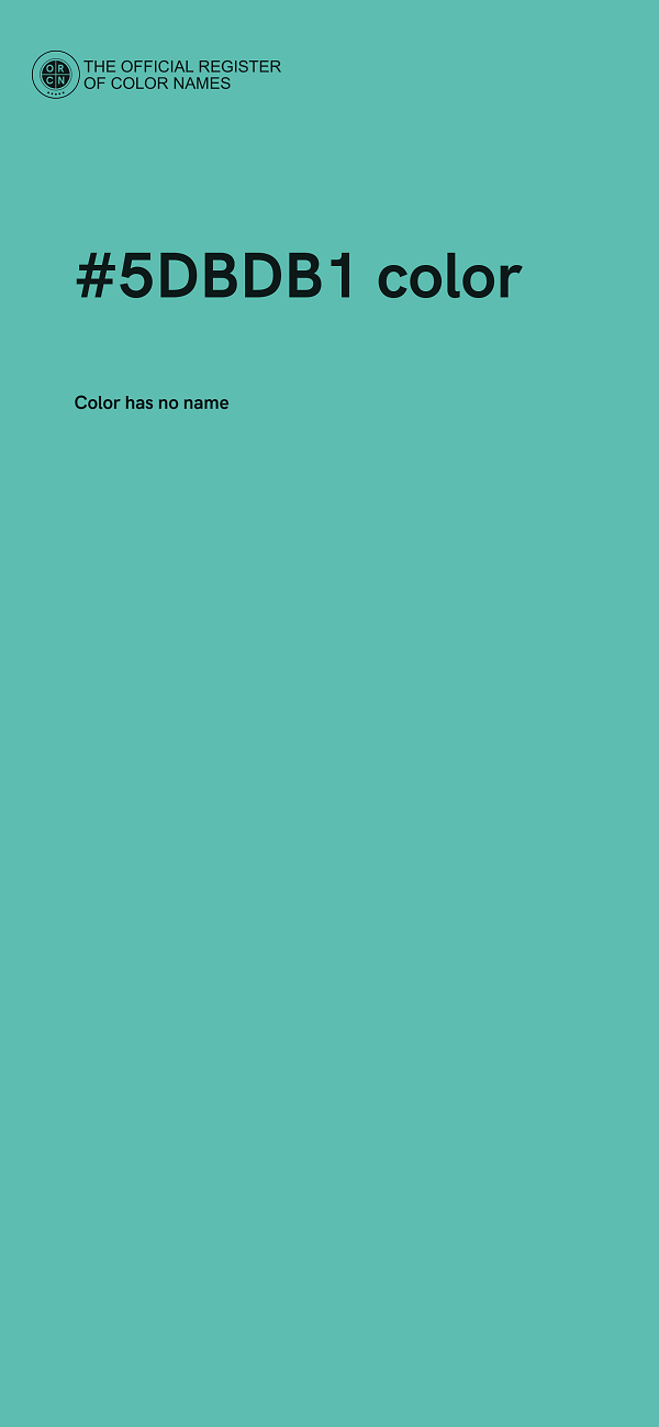 #5DBDB1 color image