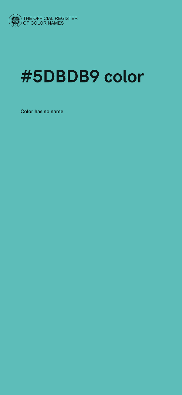 #5DBDB9 color image