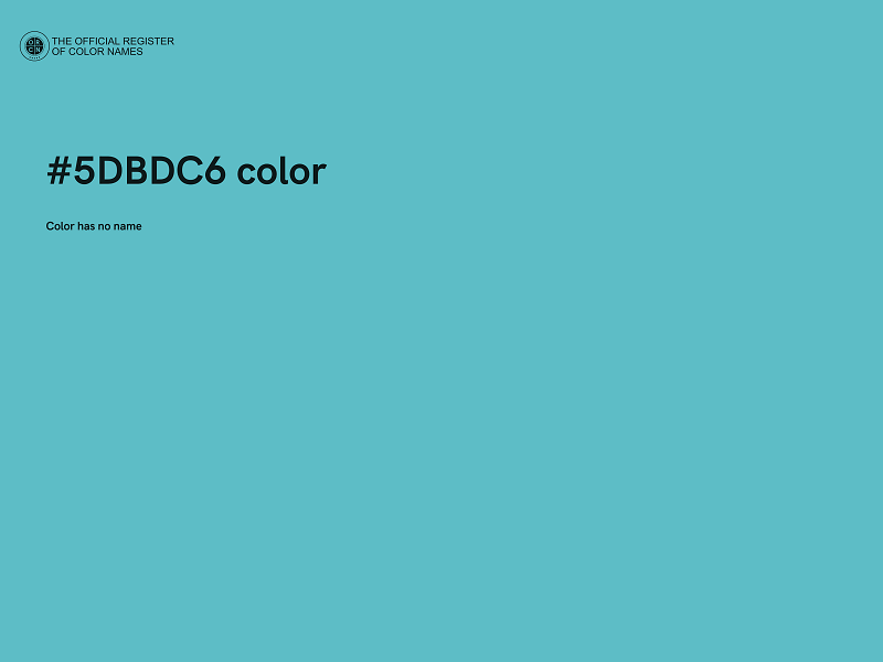 #5DBDC6 color image