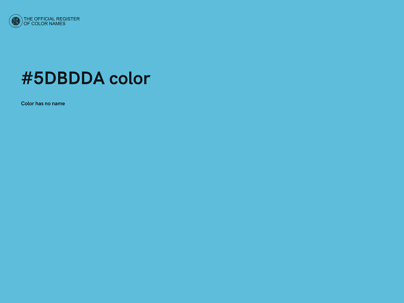 #5DBDDA color image