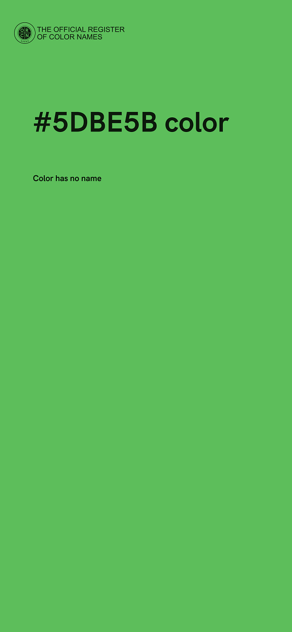#5DBE5B color image