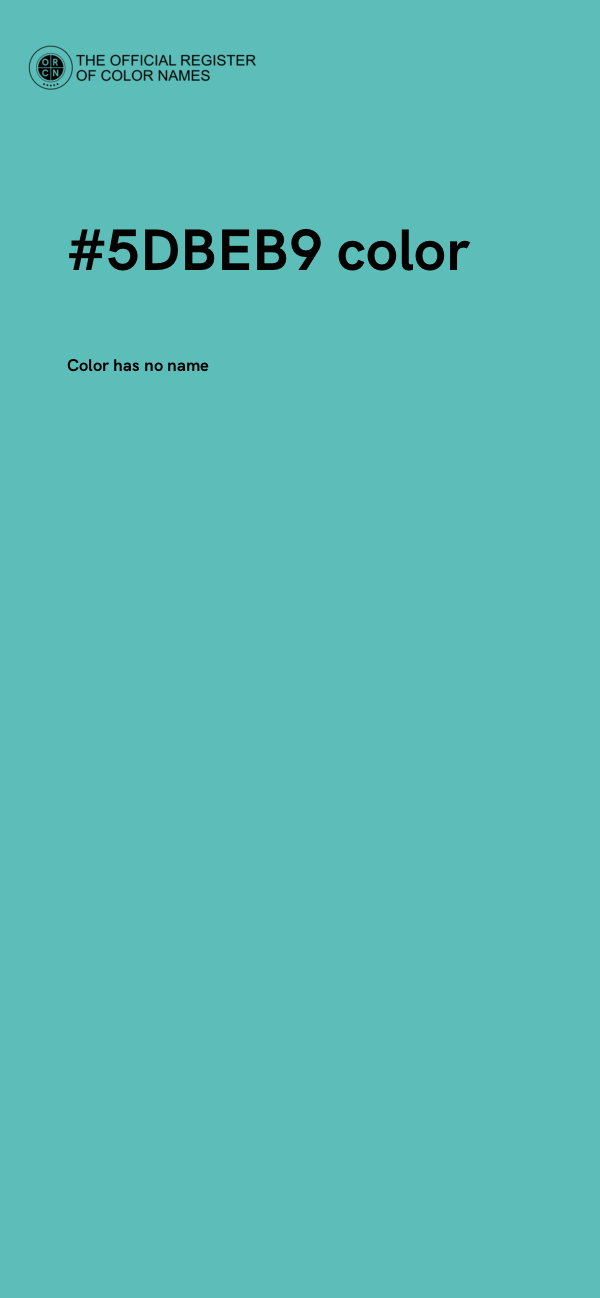 #5DBEB9 color image