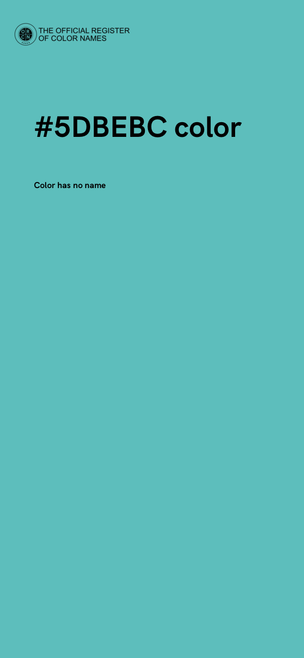 #5DBEBC color image
