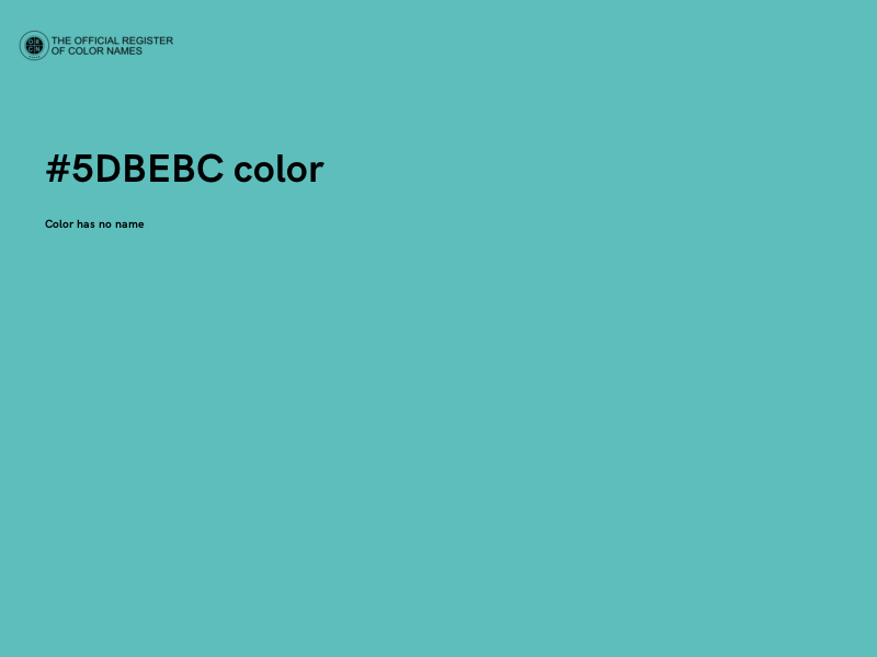 #5DBEBC color image
