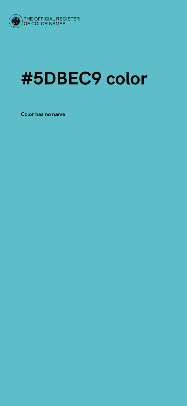 #5DBEC9 color image