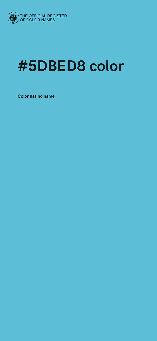 #5DBED8 color image