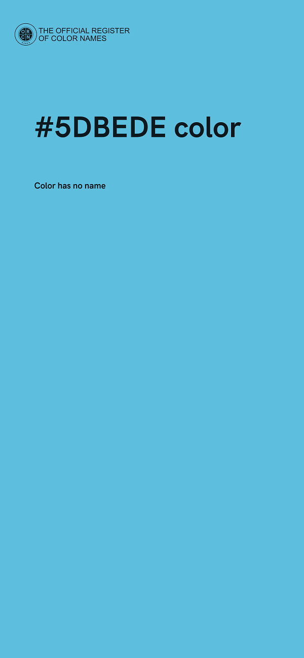 #5DBEDE color image