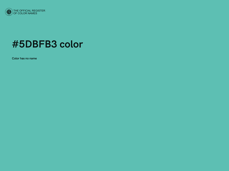 #5DBFB3 color image