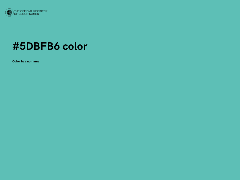 #5DBFB6 color image