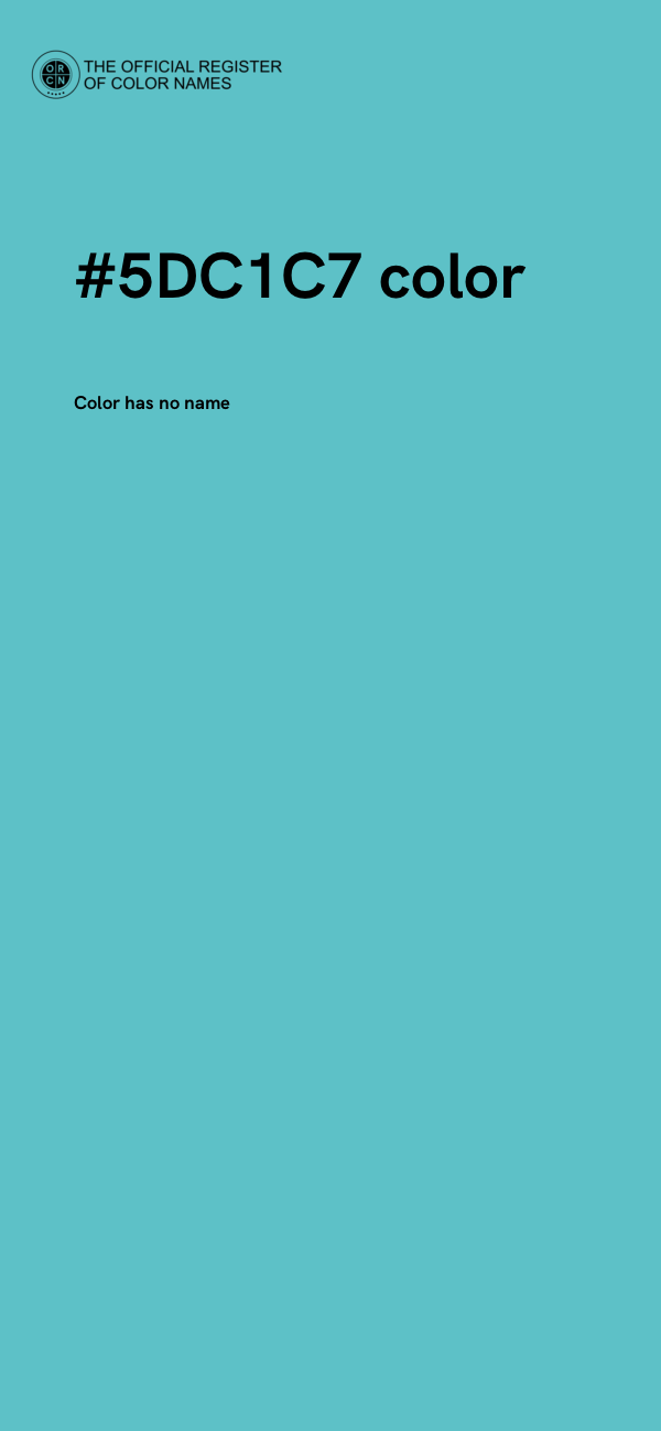 #5DC1C7 color image