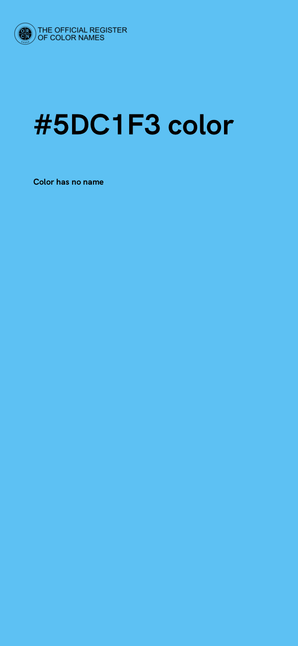#5DC1F3 color image
