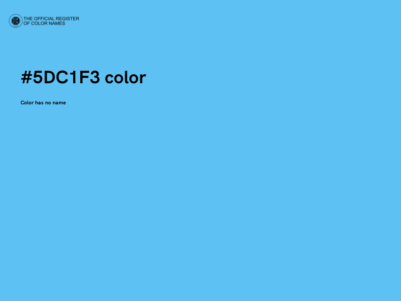 #5DC1F3 color image