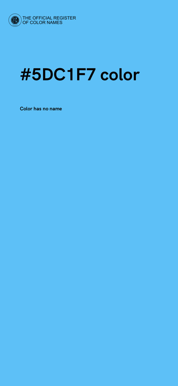 #5DC1F7 color image