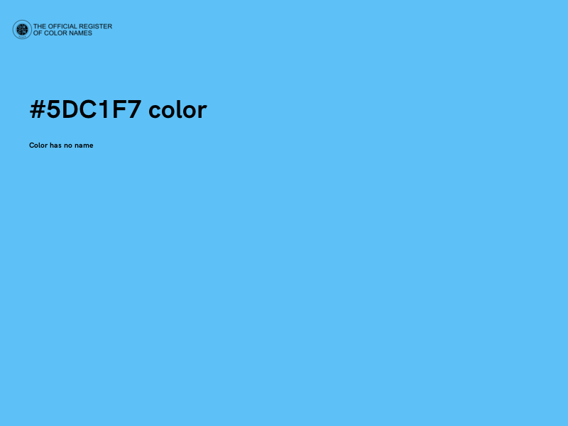 #5DC1F7 color image