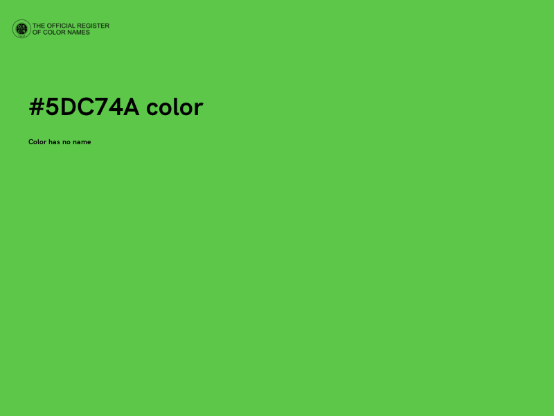 #5DC74A color image