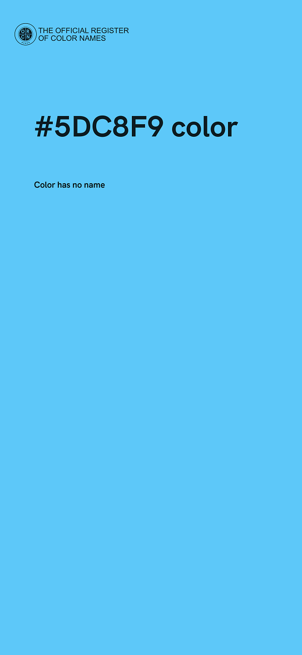 #5DC8F9 color image