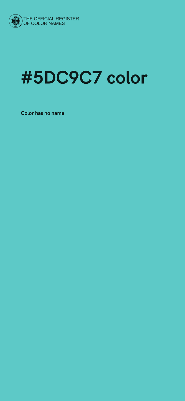 #5DC9C7 color image