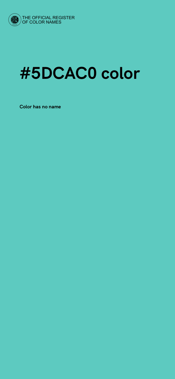 #5DCAC0 color image