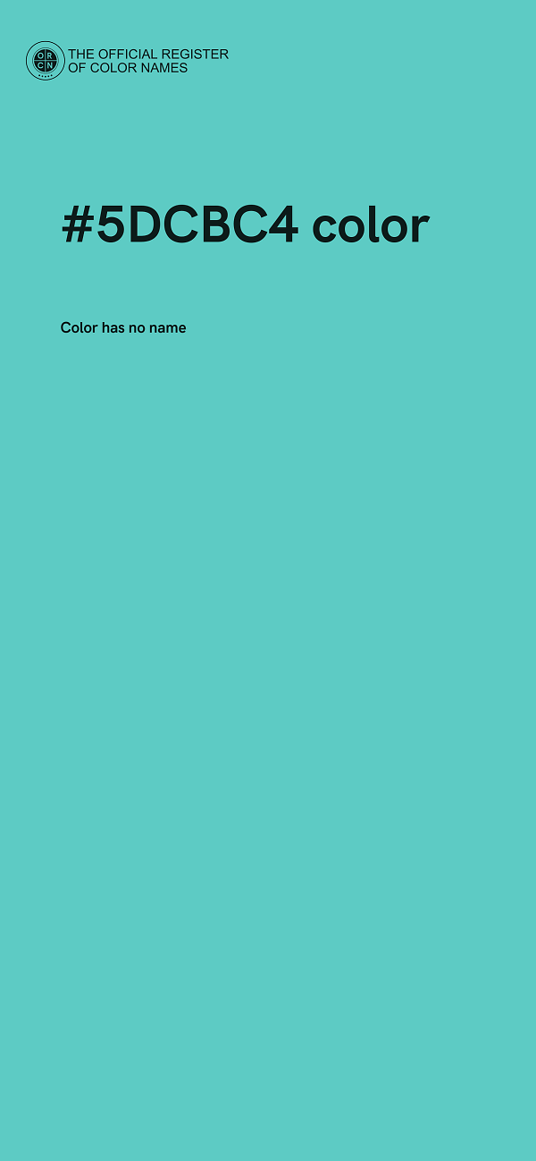#5DCBC4 color image