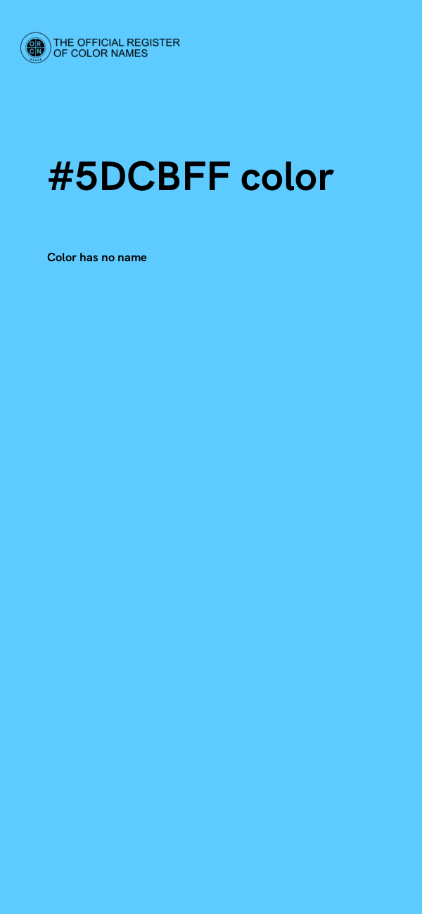#5DCBFF color image
