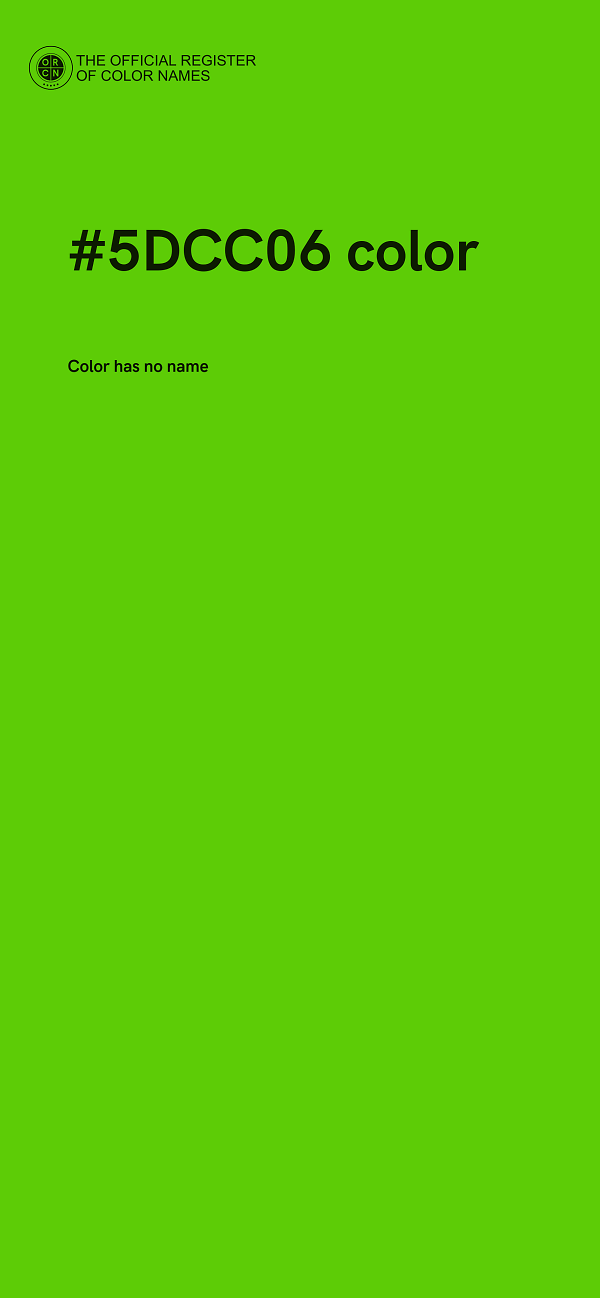 #5DCC06 color image