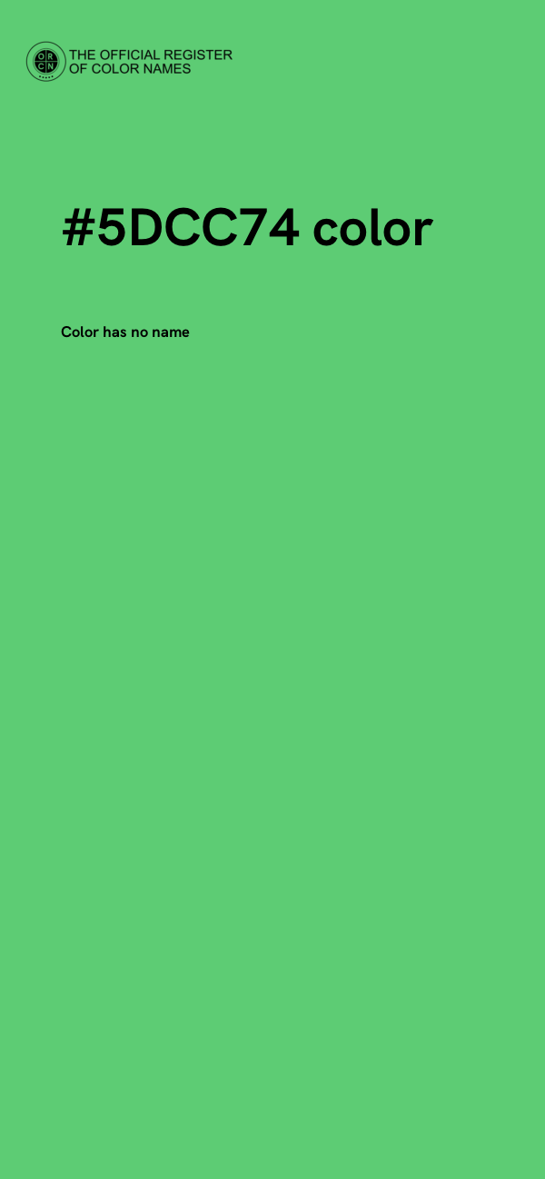 #5DCC74 color image