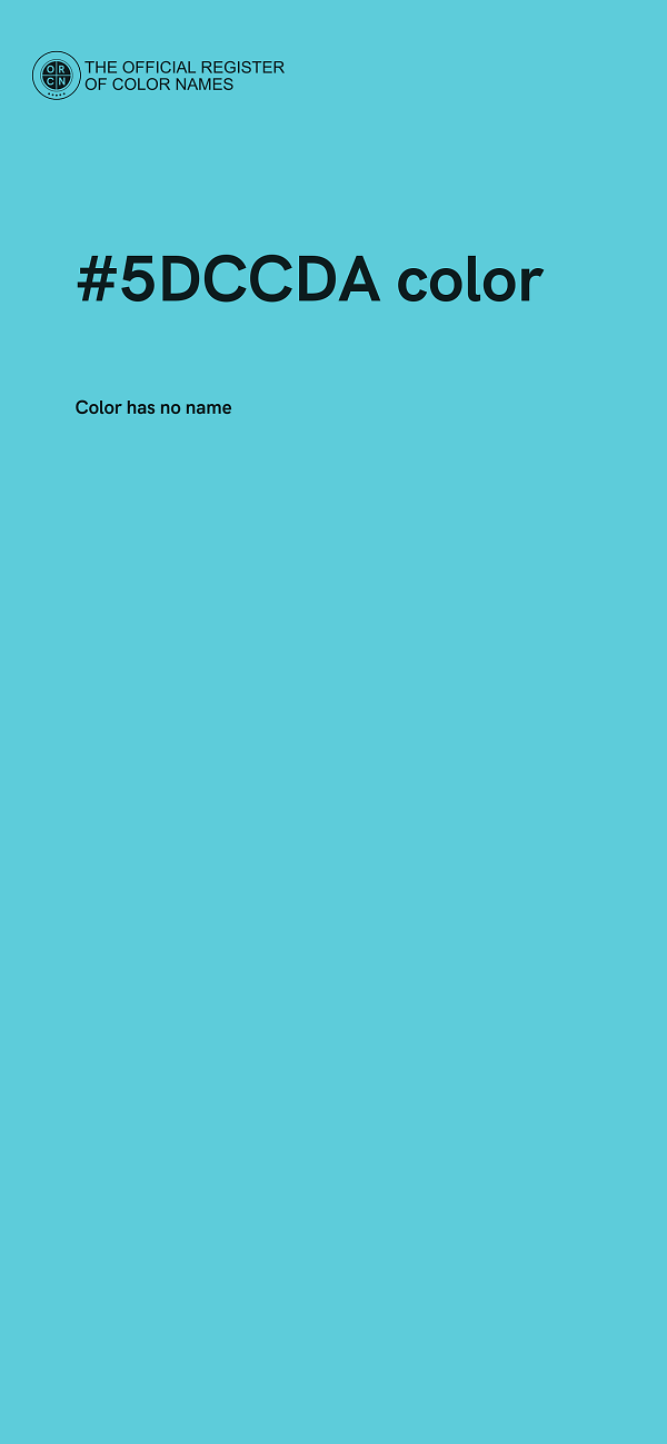 #5DCCDA color image