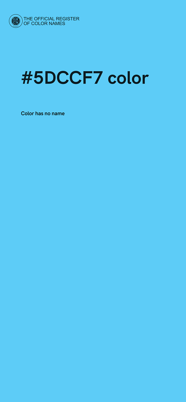 #5DCCF7 color image
